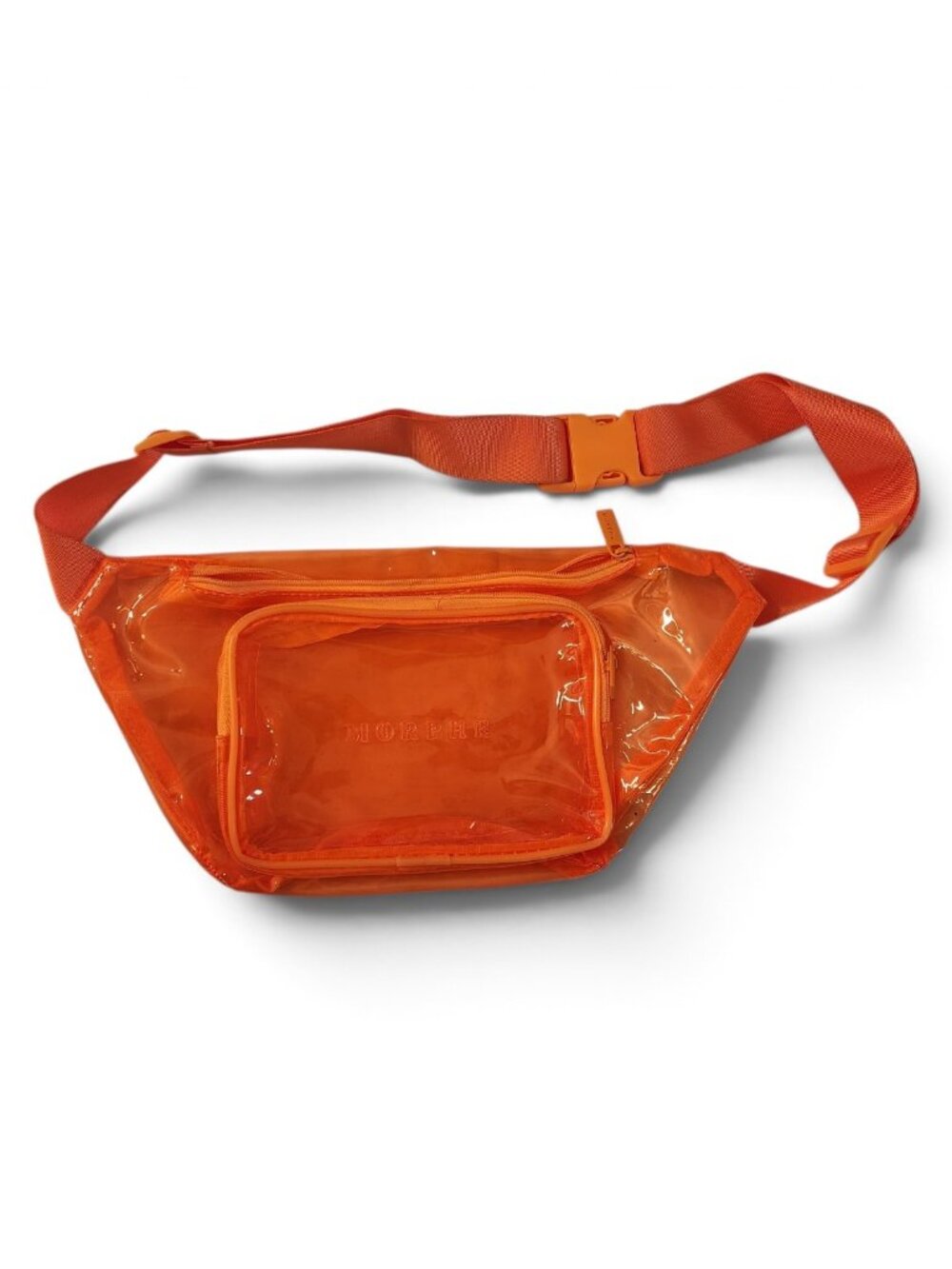 Morphe Orange Transparent Crossbody Belt Bag Fanny Pack